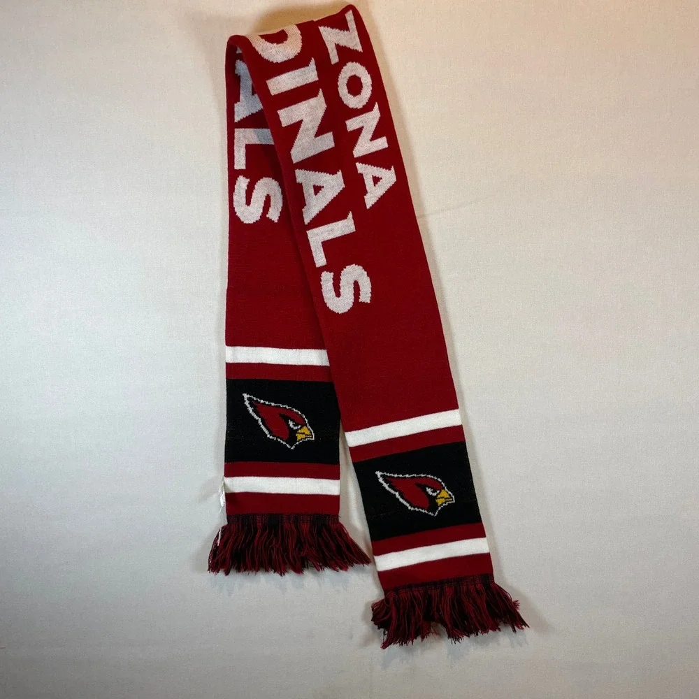 Arizona Cardinals NFL Knit‎ Scarf Red White Black Fringe
